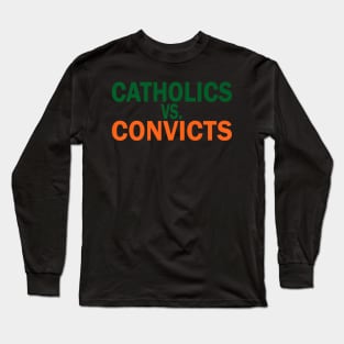 Catholics Vs Convicts 1988 Classic Vintage Long Sleeve T-Shirt